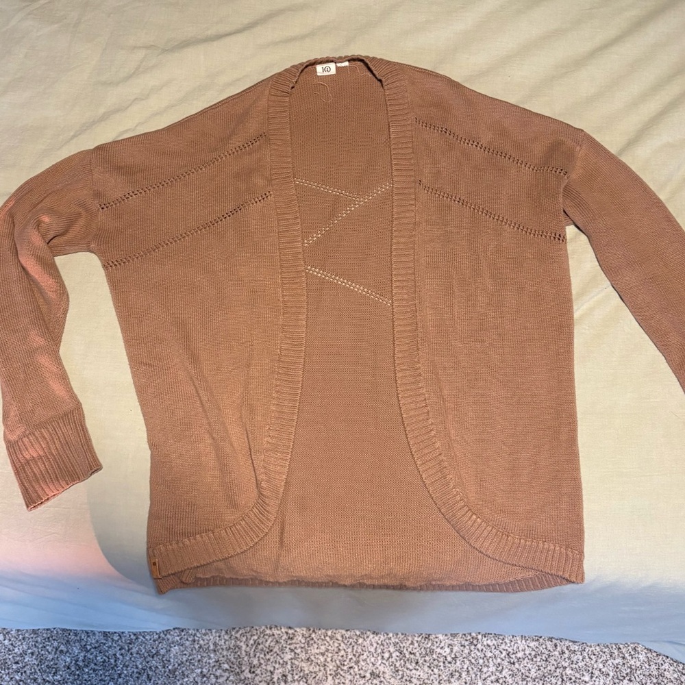Classic Brown Knit Cardigan Sweater